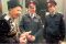 2010 г.  8 мая С.Ф. Теут  и курсант поздравляют ветерана Великой Отечественной войны в ст. Платнировской, Динского района.